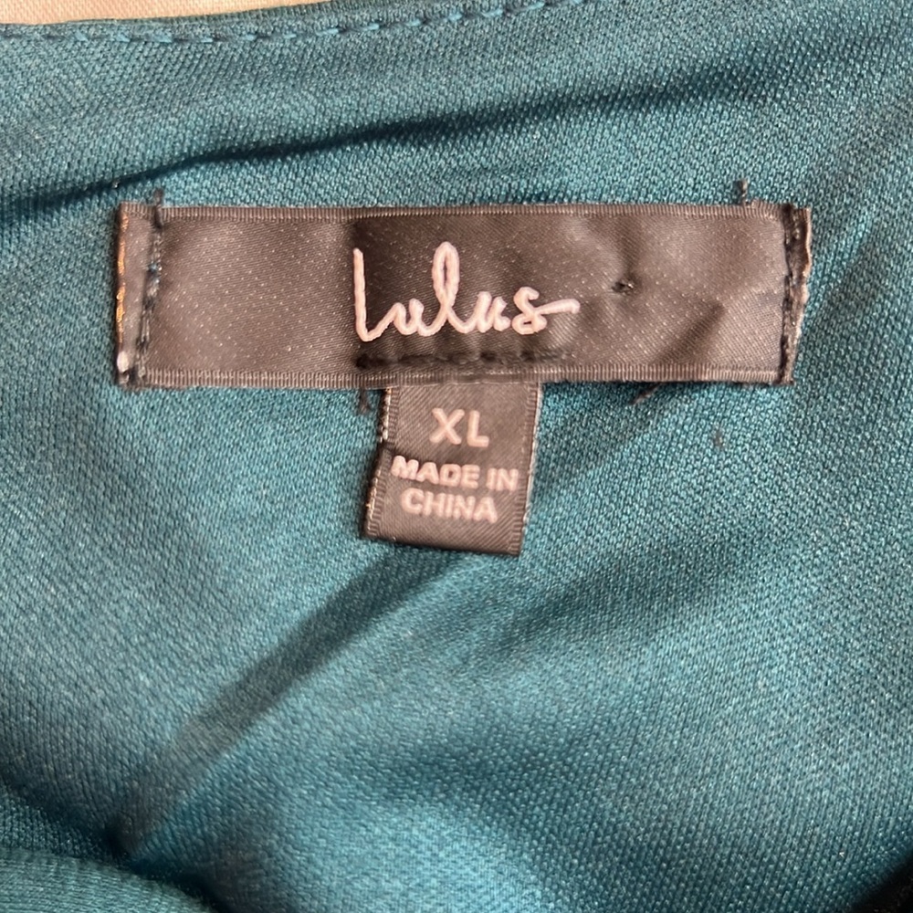 NWT’S Lulus Emerald Green Bodycon Midi Holliday festival, festive Dress SZ XL - Picture 9 of 15